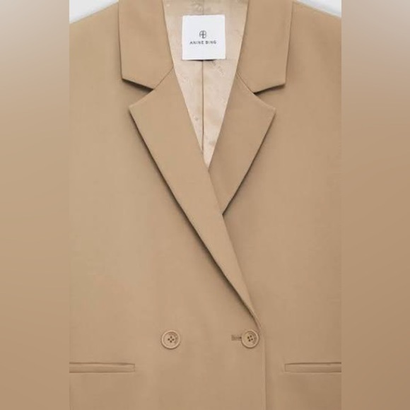 Anine Bing Madeleine Wool Blazer Deep Sand - Picture 16 of 16